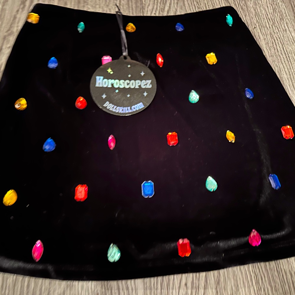 Jeweled XS Dollskill Velvet skirt Horoscopez